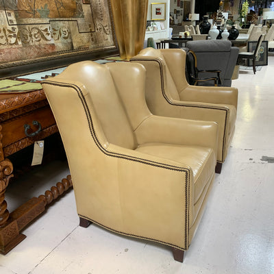 Henredon Nailhead Leather Accent Chair