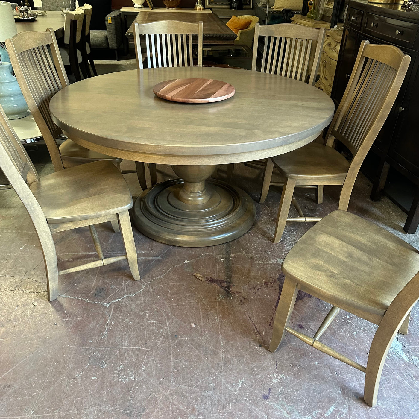 Canadel 60” Round Dining Table and Chairs