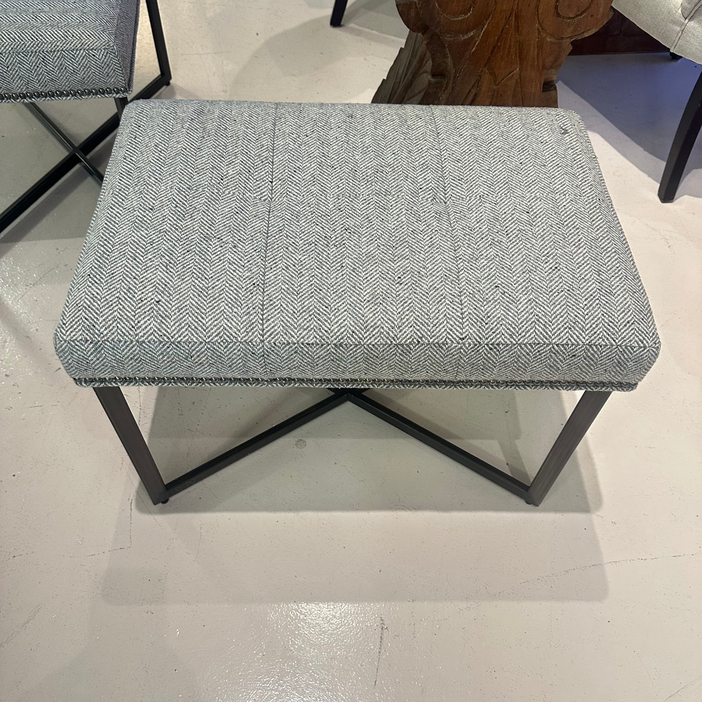 Vanguard nailhead ottomans