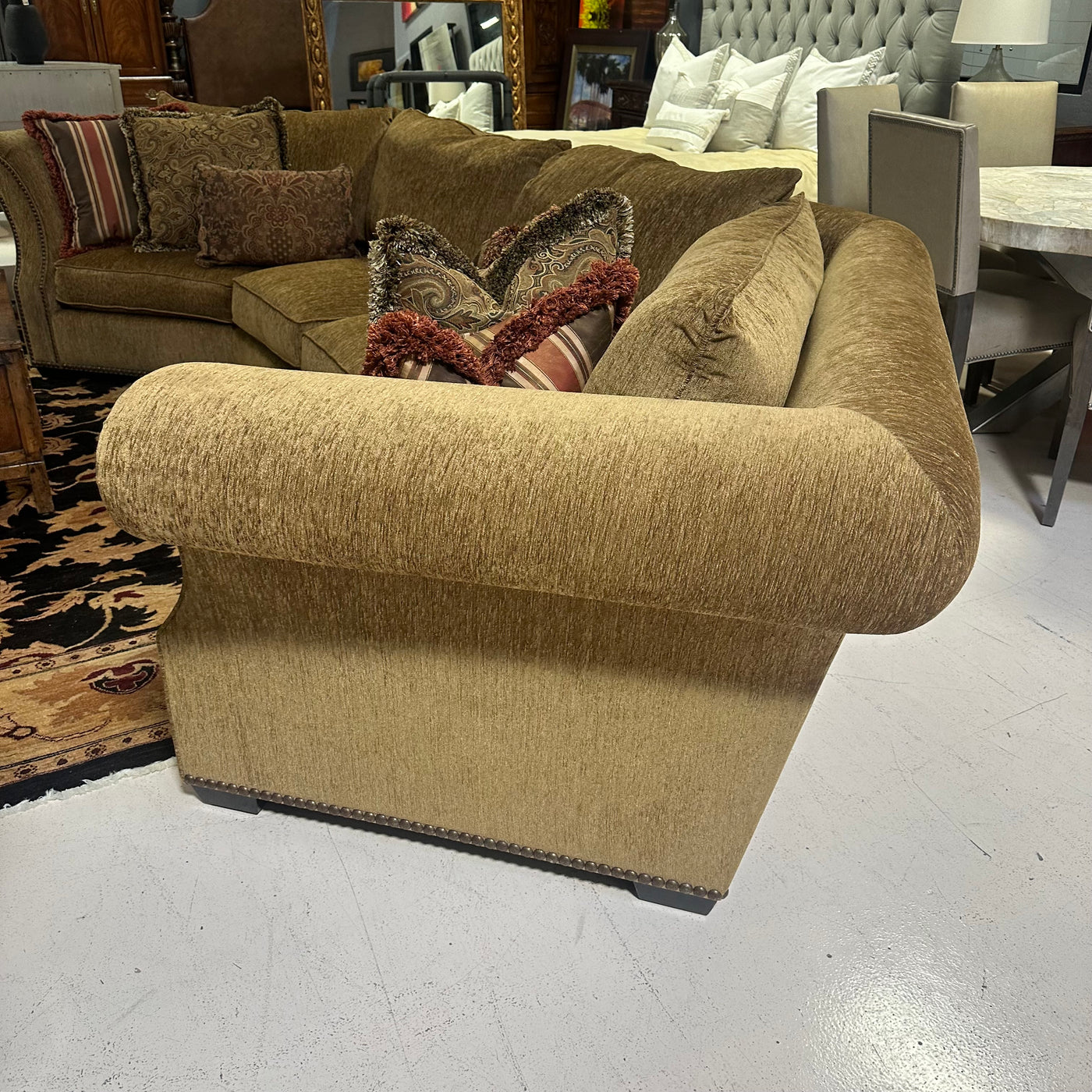 renee cazares  goose down sectional sofa