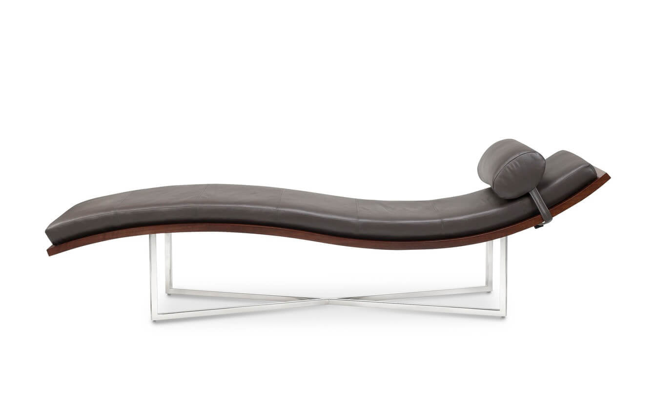 Domicile Decca Chaise Leather Lounge