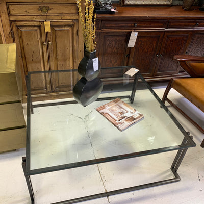 Charleston Forge Glass Coffee Table