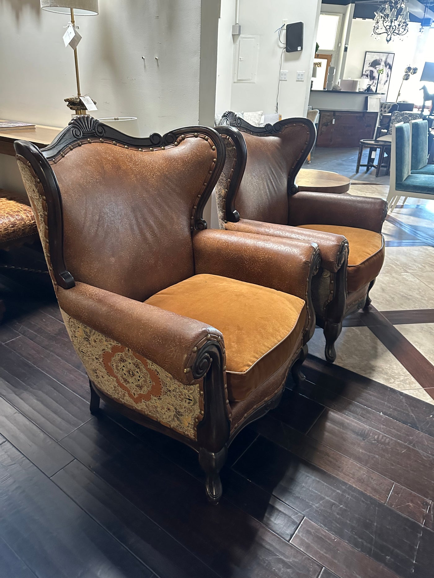 King Hickory Upholstered Armchairs