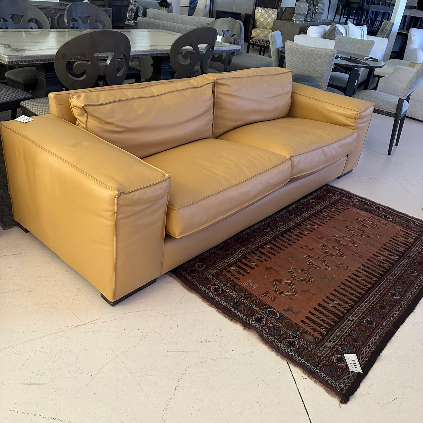 Ralph M Genuine Leather Sofa