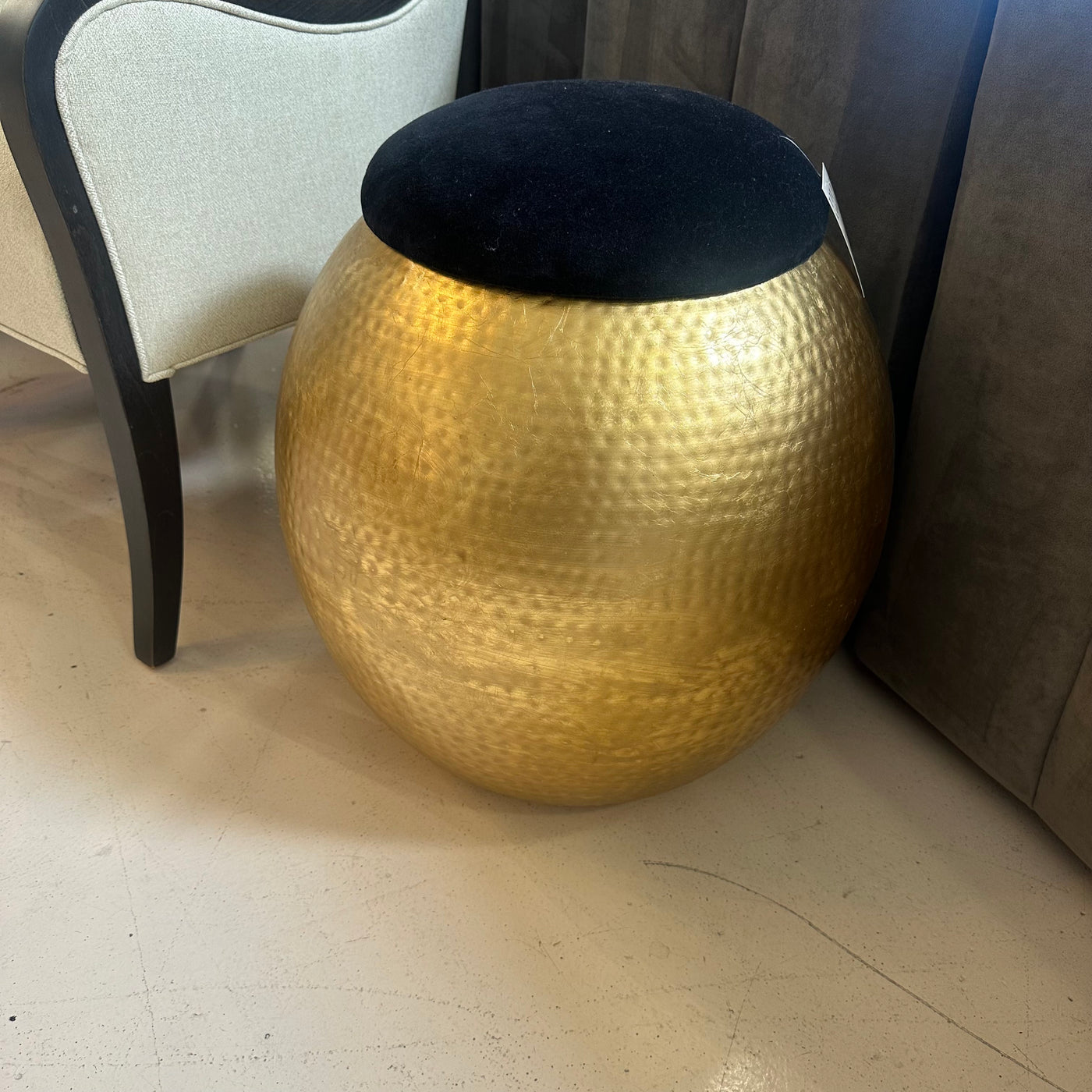 Hammered Gold & Black Stools