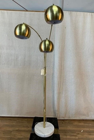 H-Welldone Mid Century Brass & Marble Floor Lamp