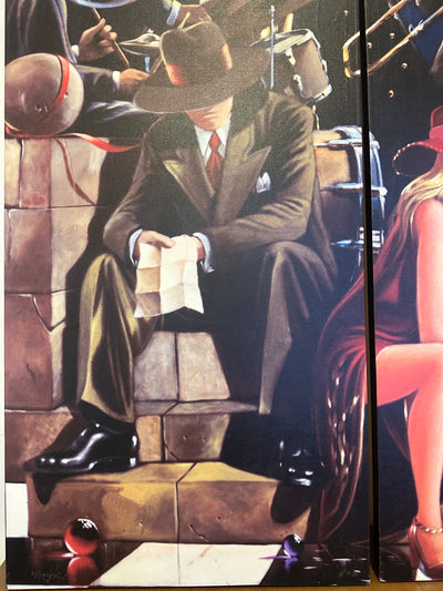 Victor Ostrovsky "End Game" Triptych Artwork
