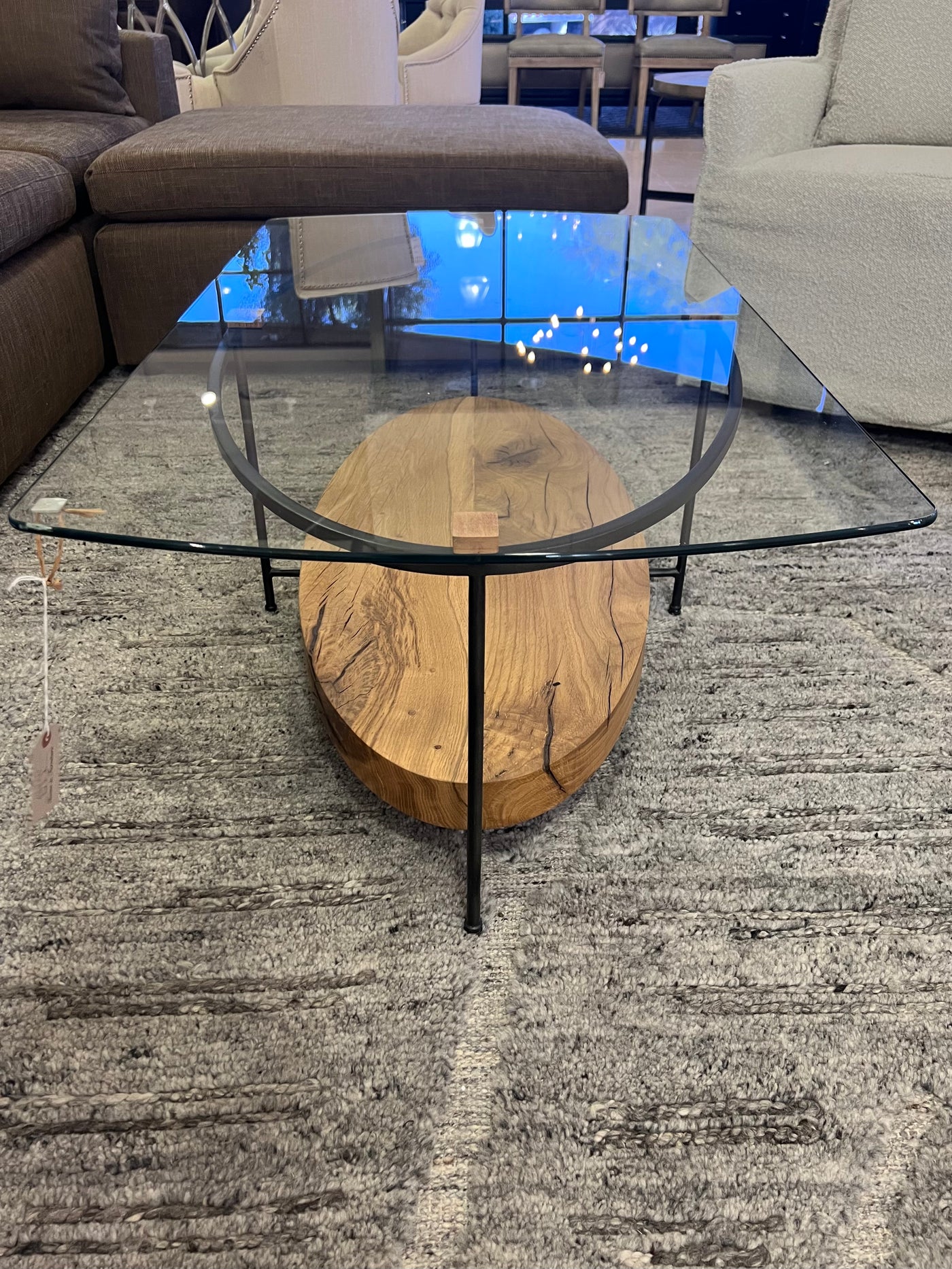 Century Furniture Wood & Glass Coffee Table