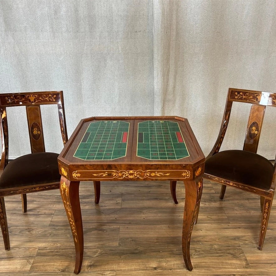 Italian Marquetry Gaming Table – HLF