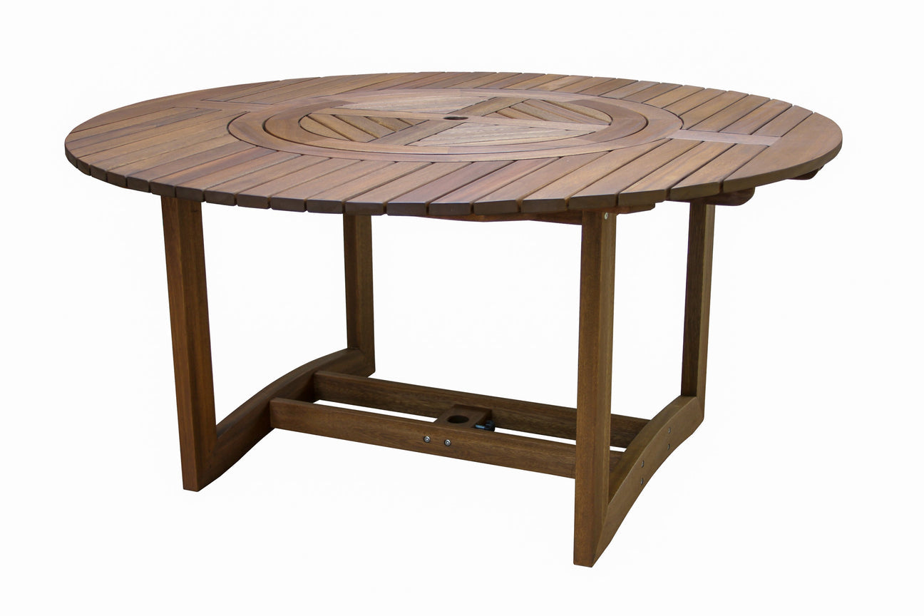 Outdoor interiors Lazy Susan table and chairs