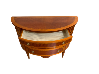 Decorative Crafts Demilune Cabinet with Drawers