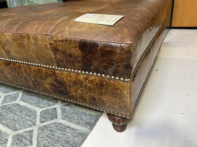 Leather Upholstered Ottoman