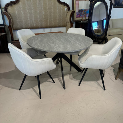 Cream  Dining Table & Chairs Set