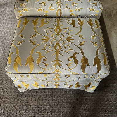 Custom accent chair and ottoman
