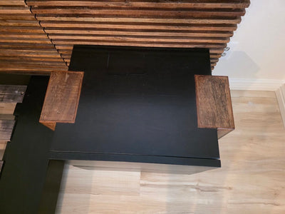 Contemporary Low Profile Queen Bed Set