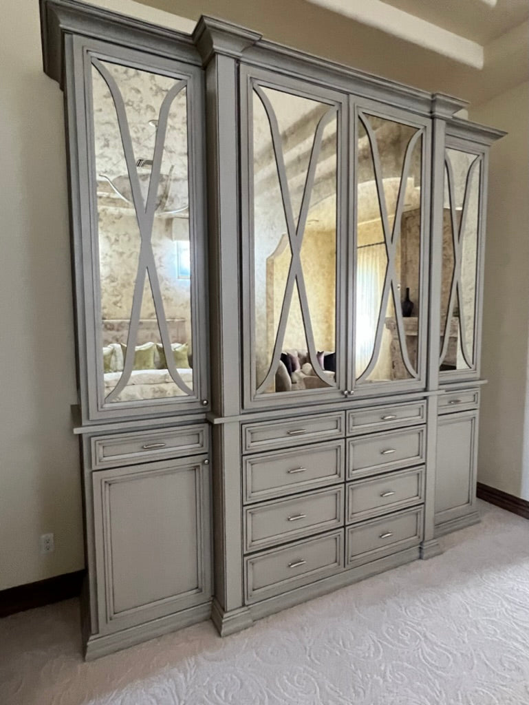 Custom Gray Wardrobe Cabinet