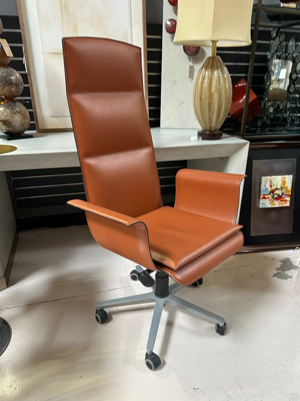 Mariani Leather Wing Executive Desk Chair