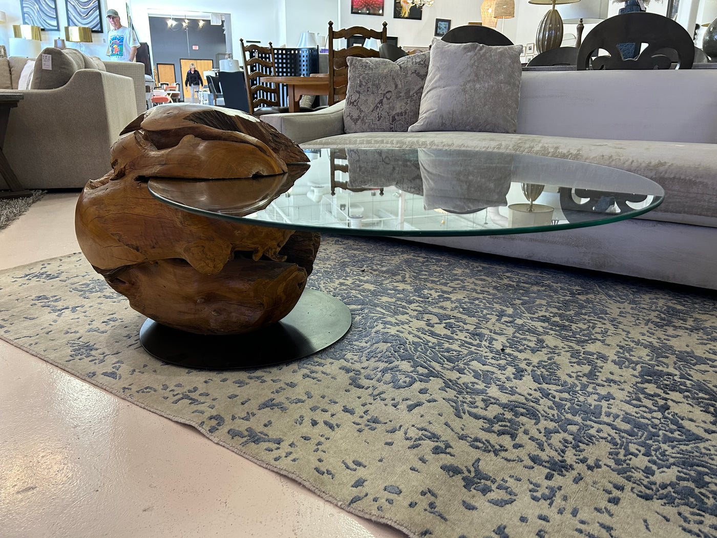 copenhagen teak glass coffee table