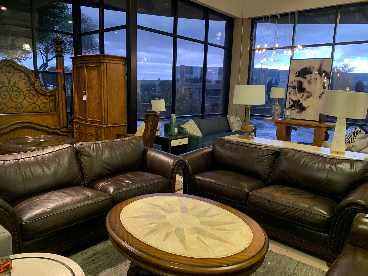 Leather Sofa Set