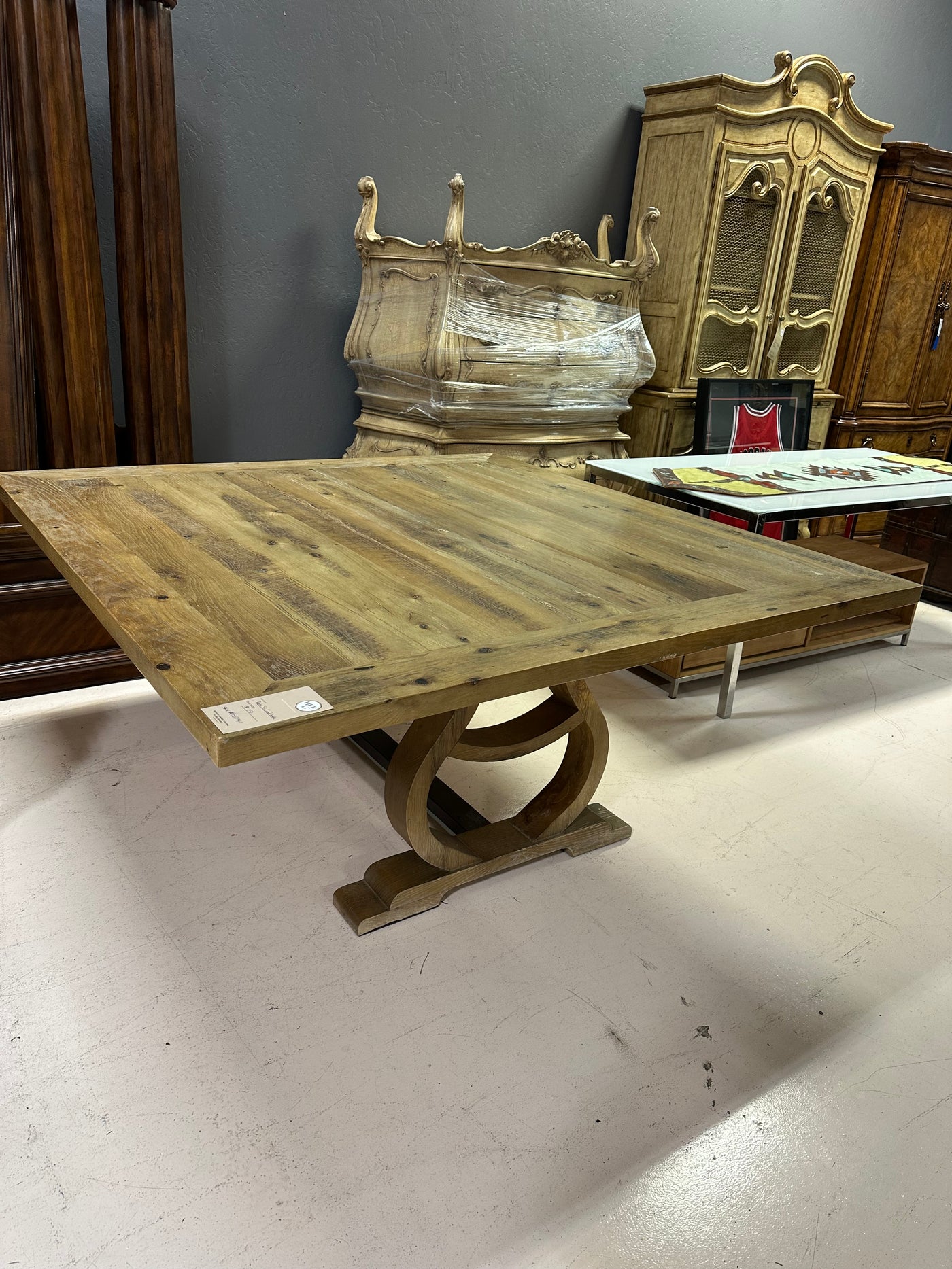 Rustic Solid oak Wood Dining Table