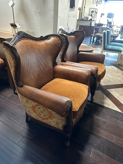 King Hickory Upholstered Armchairs