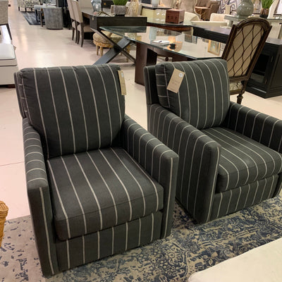 Basset Stripped Swivel Chairs
