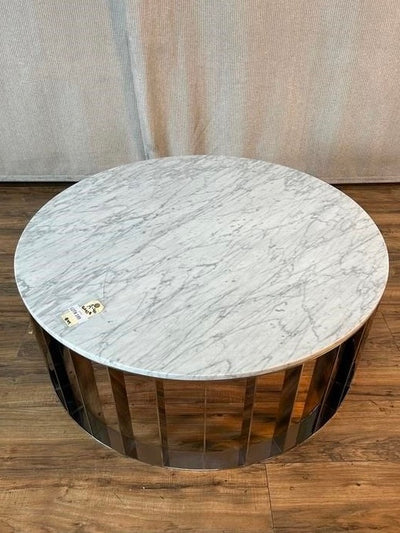 Interlude Home Roxette Marble-Top Round Coffee Table