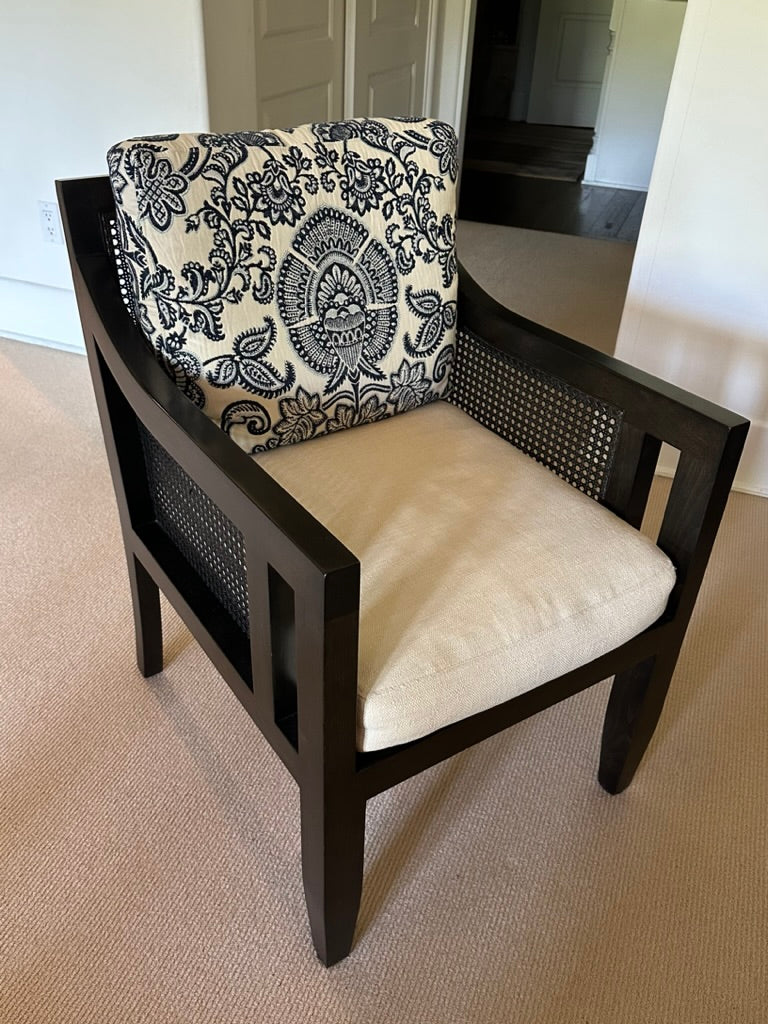 Meredith Baer Black Cane Accent Chair - 2 Available