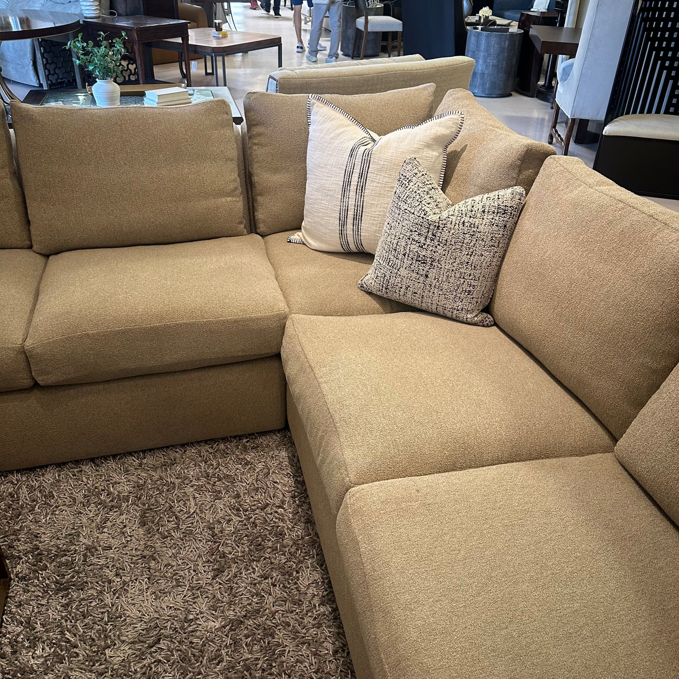 Renee Cazares Goose Down Boucle Sectional