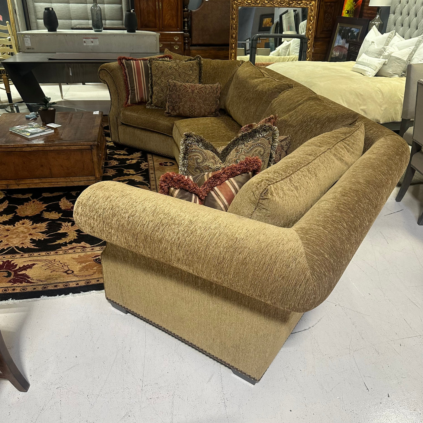 renee cazares  goose down sectional sofa
