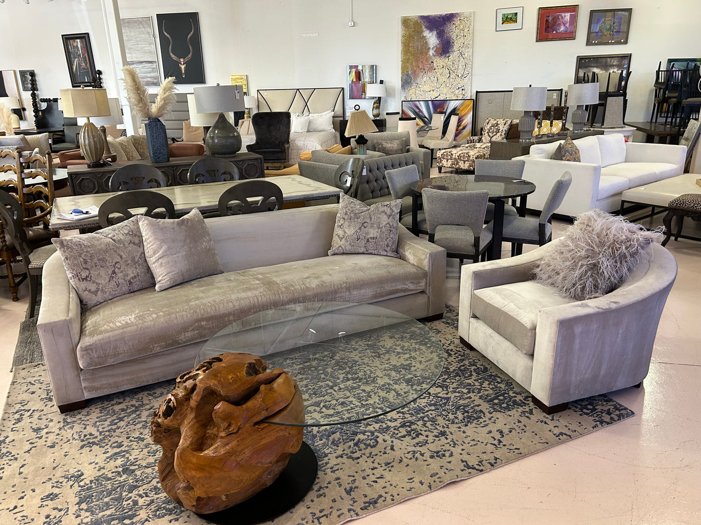 Ralph Lauren Tremont velvet sofa