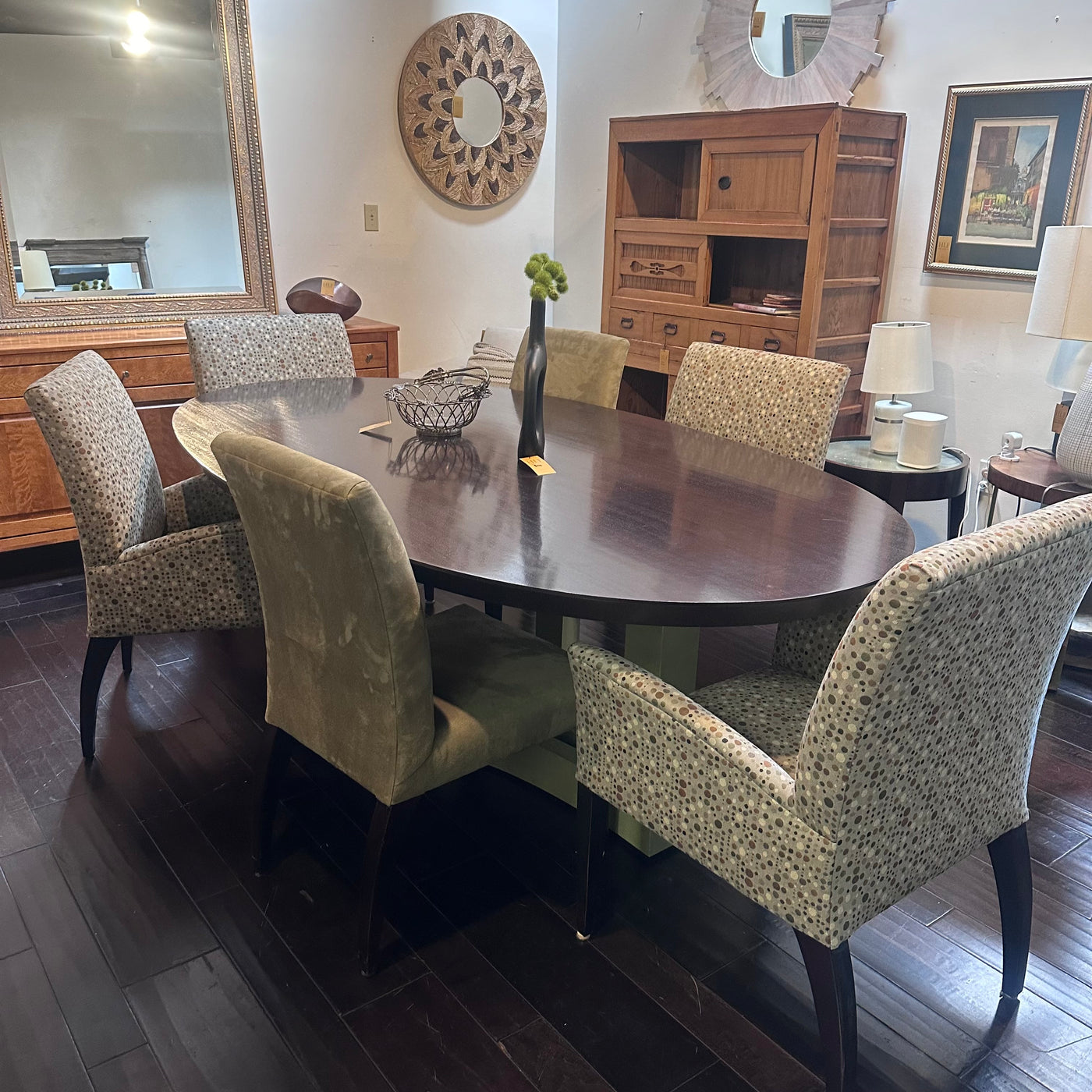 Kravet custom dining table and chairs