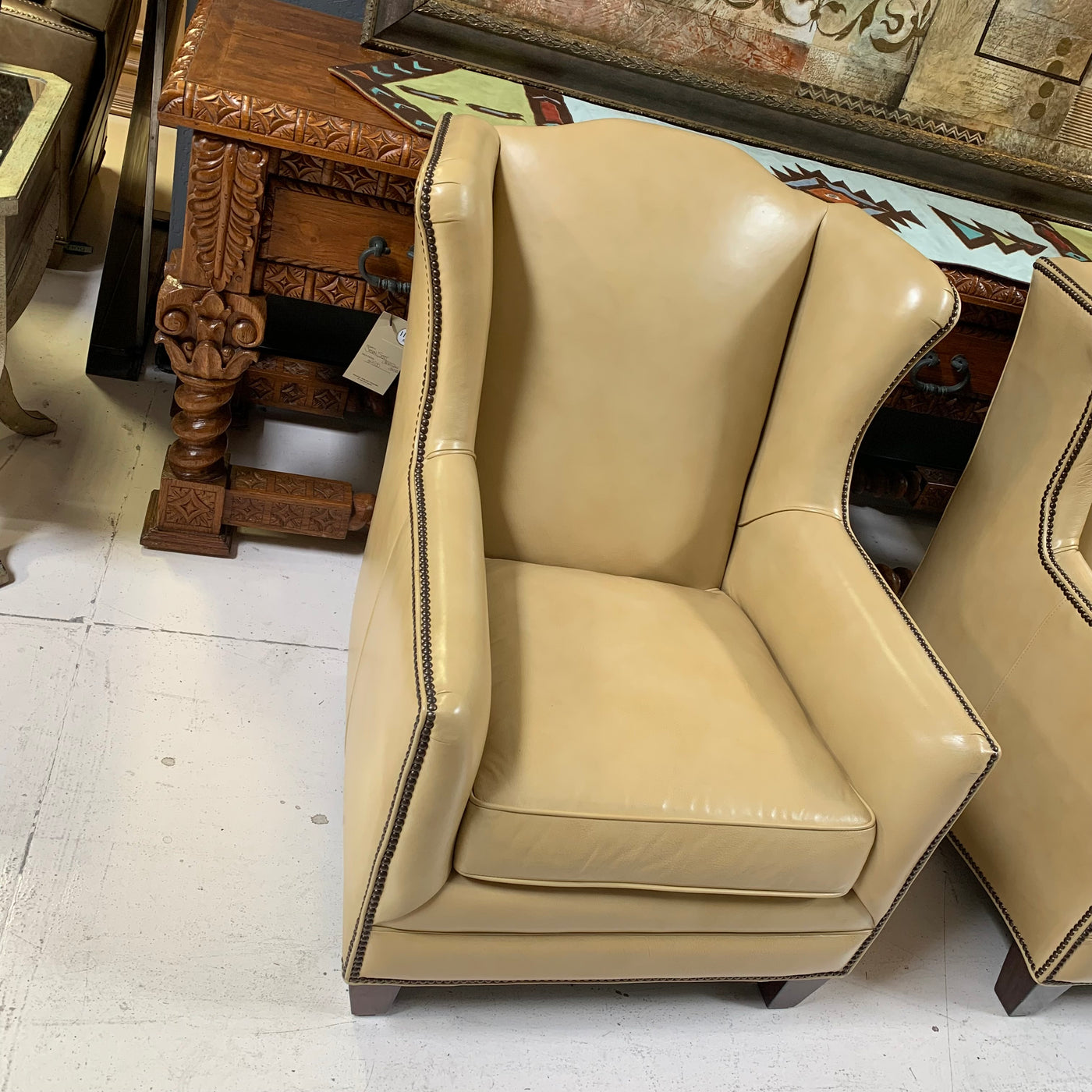 Henredon Nailhead Leather Accent Chair