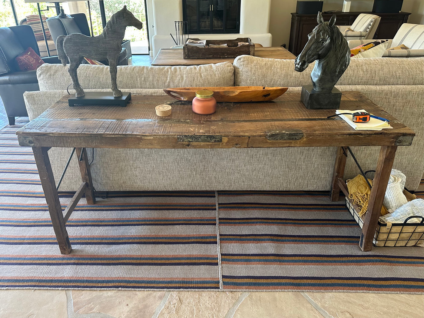Distressed Wood Console