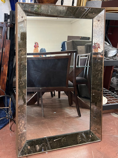 Antiqued Glass Beveled Edge Mirror