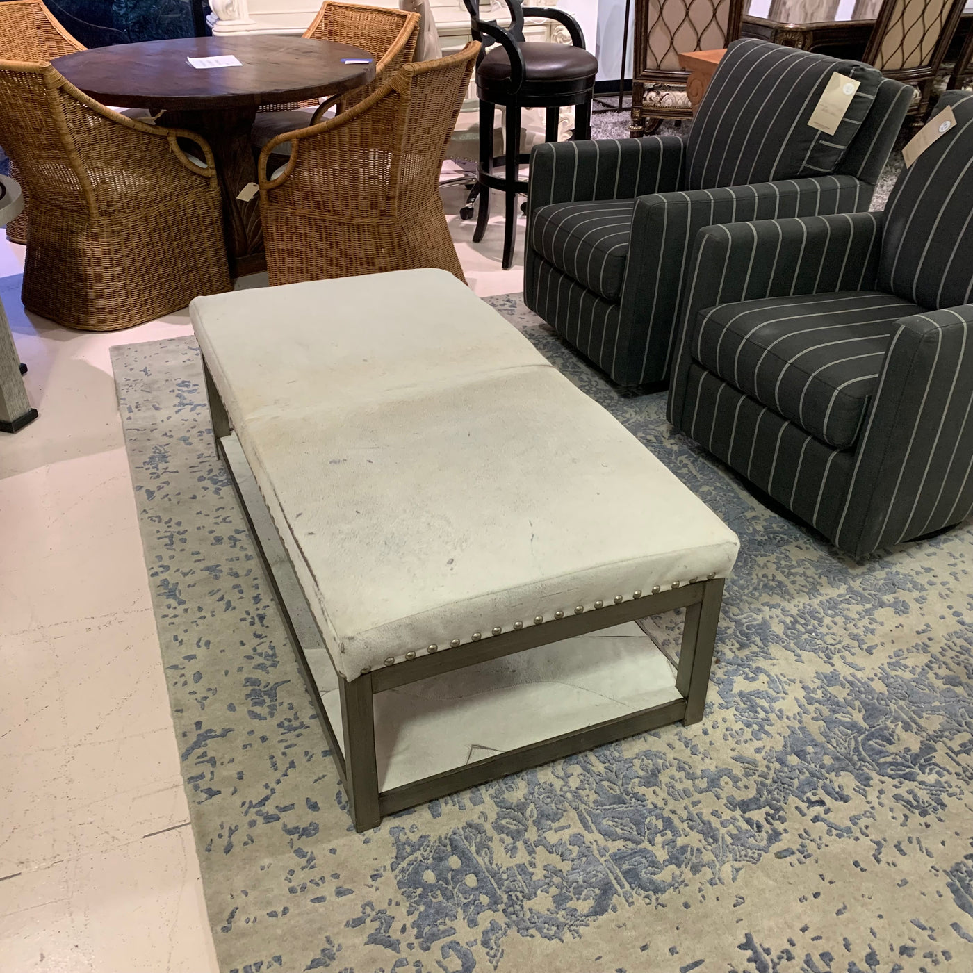 Cowhide Ottoman