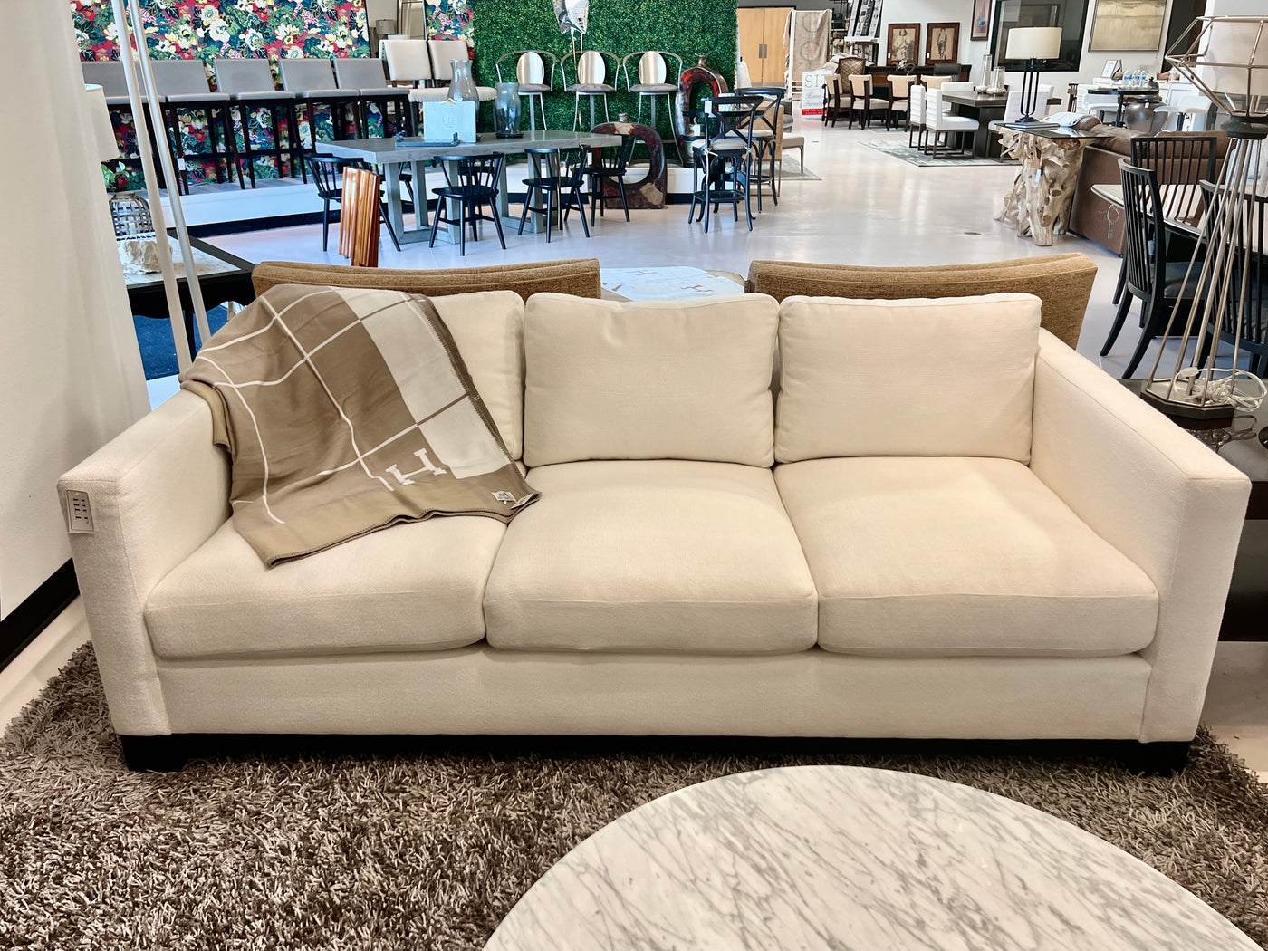 Contemporary White Bernhardt Sofa