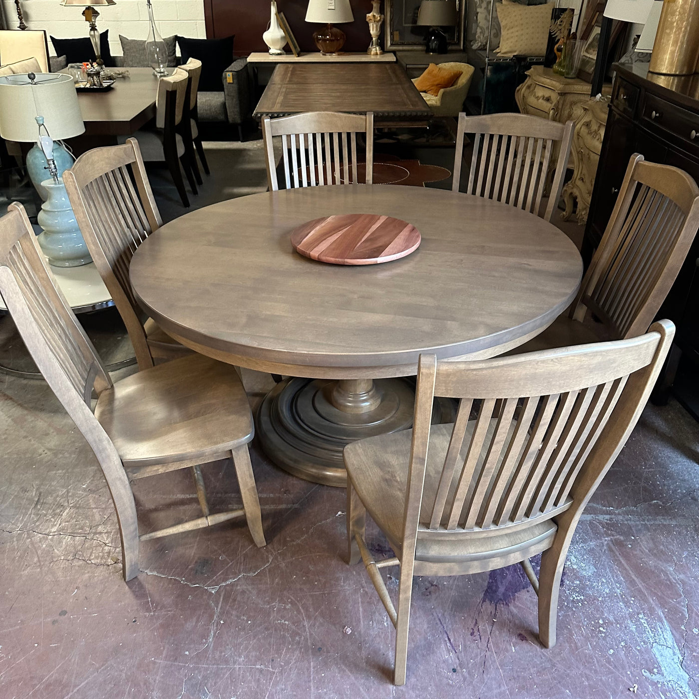 Canadel 60” Round Dining Table and Chairs