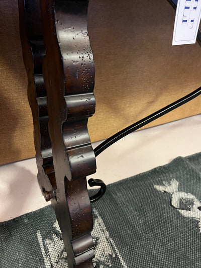 Carved Wood & Metal Console Table