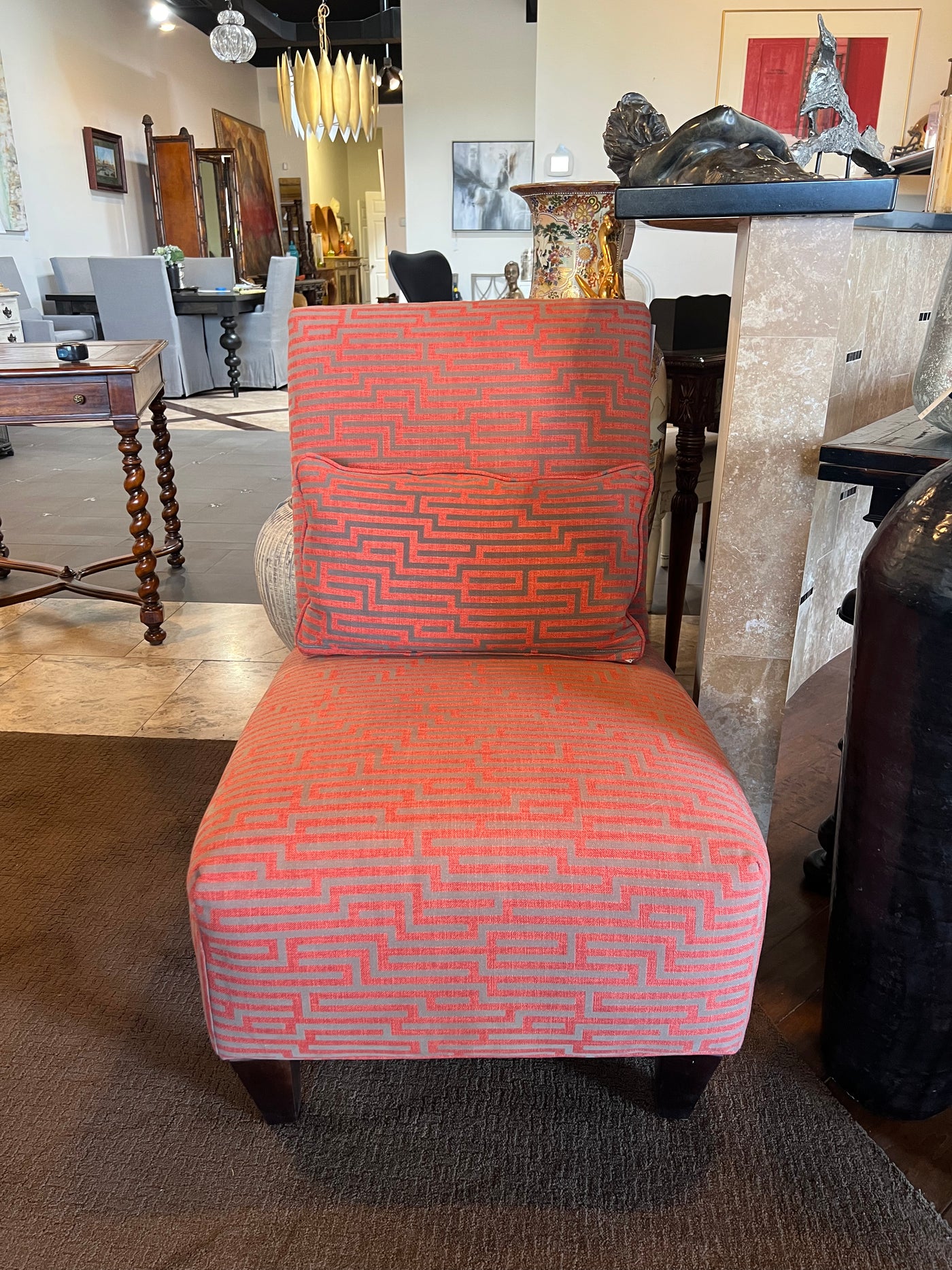 Contemporary Armless Accent Chair