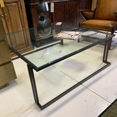 Charleston Forge Glass Coffee Table