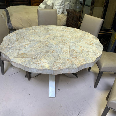 arhaus petra round dining  table