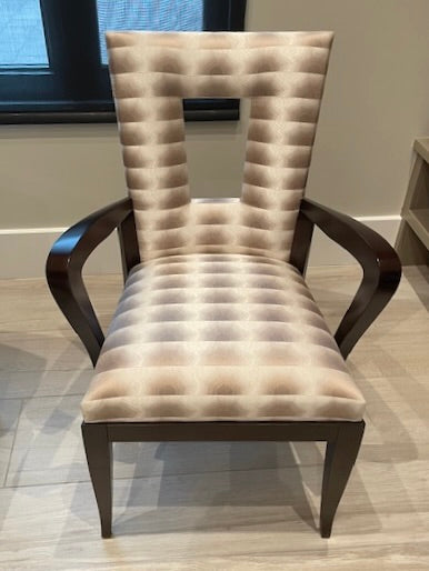 Dakota Jackson Cadette 2 Custom Silk Upholstered Arm Chair