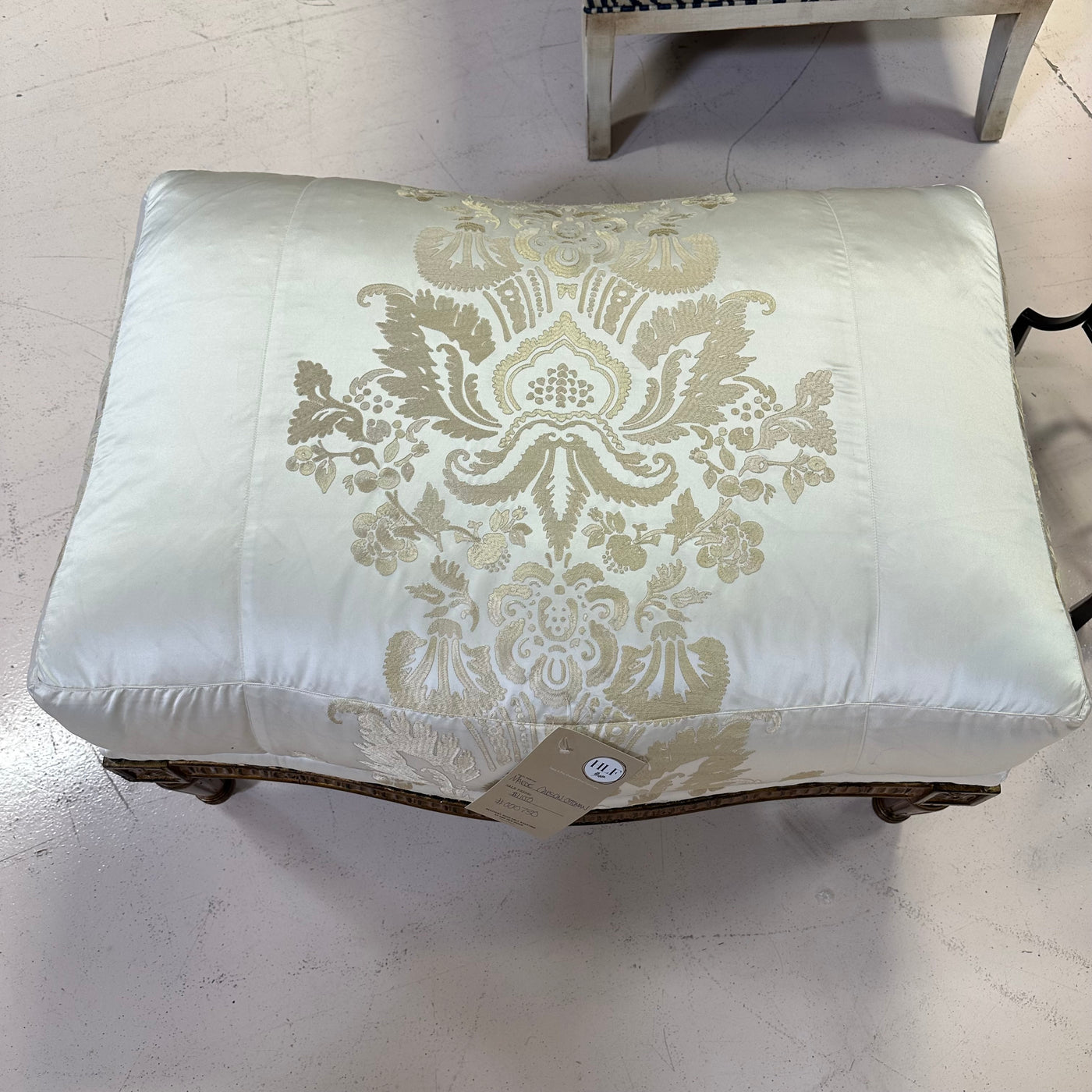Marge Carson Custom Silk ottoman