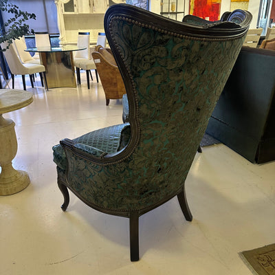 Paul Robert Leather Wingback Chairs