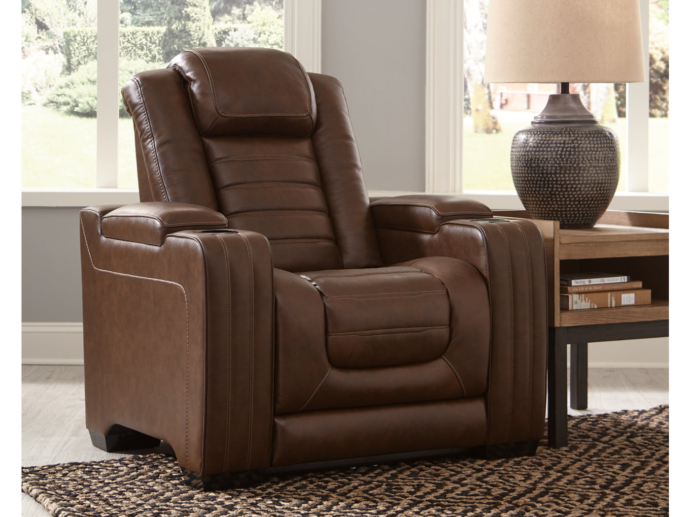 Ashley furniture backtrack power  leather recliner