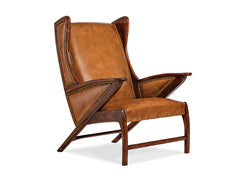 Hancock and Moore Boomerang Leather Accent Chair