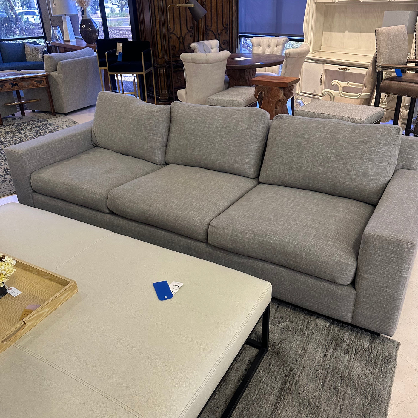 Custom Goose Down gray  sofa