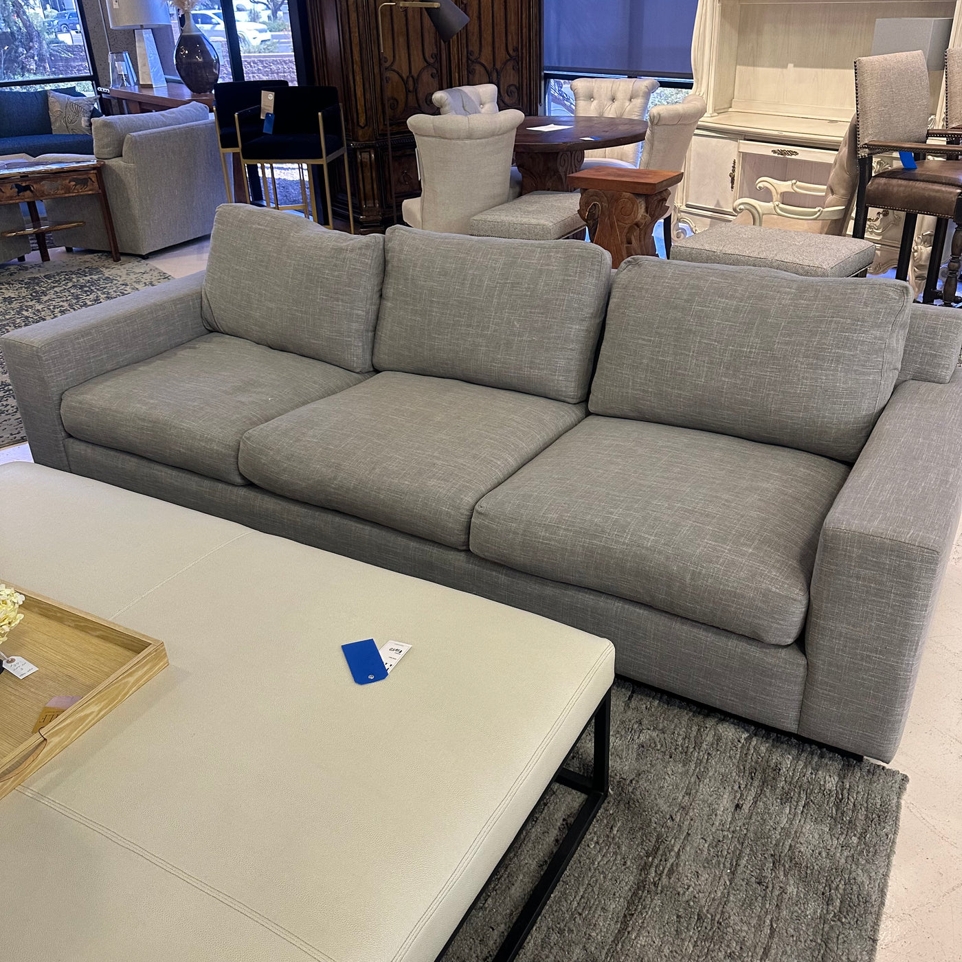 Custom Goose Down gray  sofa