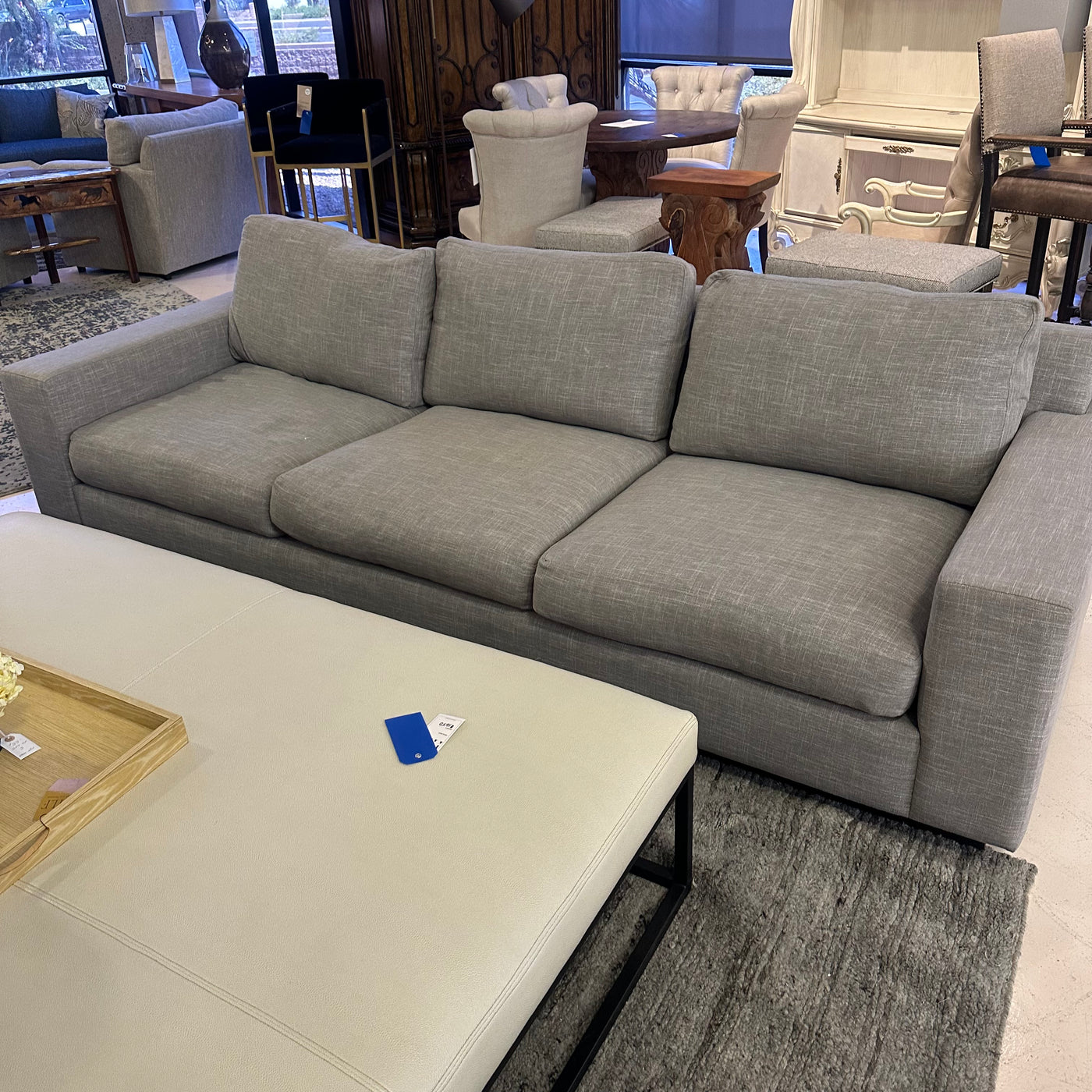 Custom Goose Down gray  sofa